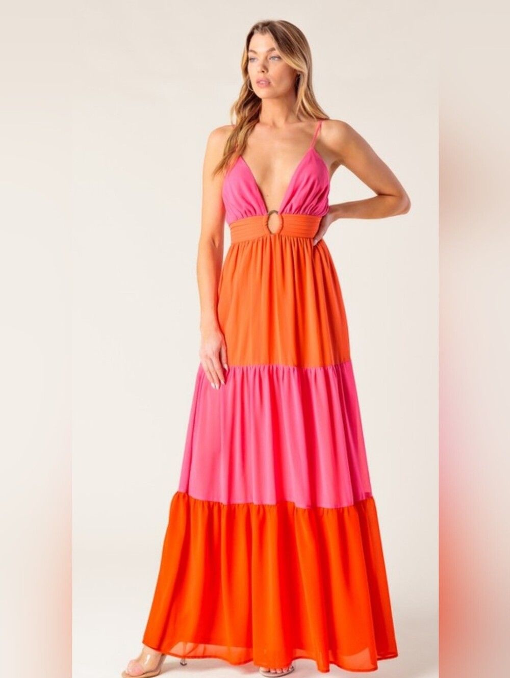 Colorblock Maxi Dress - Picture 9 of 10